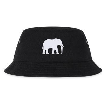 Elefant Mammoth Silhouette - Kinder Bucket Hat - Schwarz - Vorne