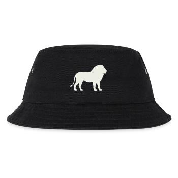 Silhouette de lion sur fond crème - Bob Enfant - noir - Devant