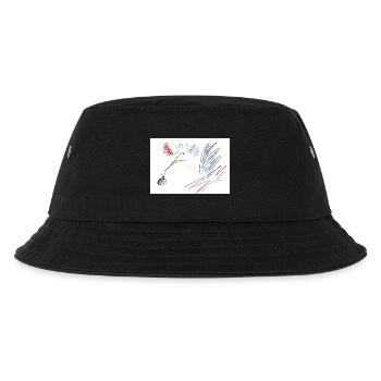 Schau genau da! - Kinder Bucket Hat - Schwarz - Vorne