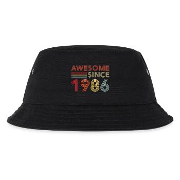 1986 Vintage-Retro-Geburtstagsgeschenk - Kinder Bucket Hat - Schwarz - Vorne