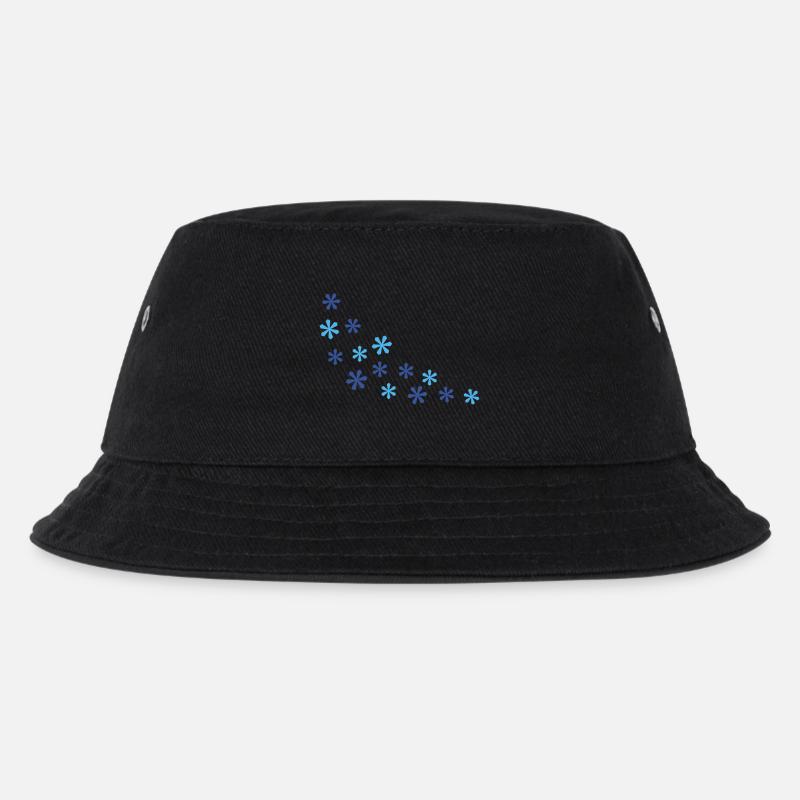 Schneeflocken - Kinder Bucket Hat - Schwarz