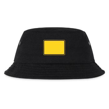 Ortsschild - Deine Stadt - Dein Ort - Kinder Bucket Hat - Schwarz - Vorne