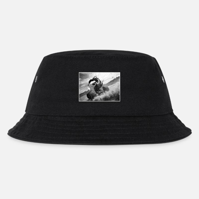 QUAD IN ACTION - Kinder Bucket Hat - Schwarz