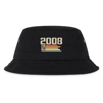2008 Jahrgang - Retro 2008 Geburtstagsgeschenk 2008 - Kinder Bucket Hat - Schwarz - Vorne