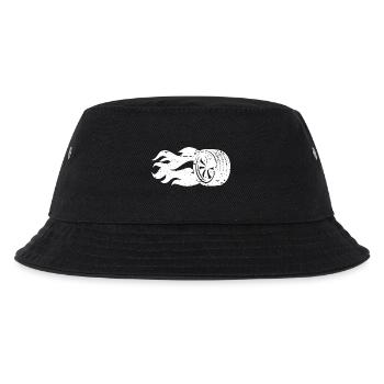 Brennender Reifen Flammen Motorsport - Kinder Bucket Hat - Schwarz - Vorne