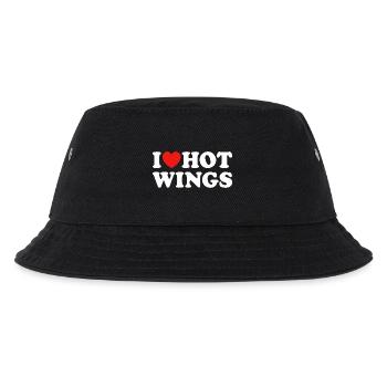 I love Hot Wings Chicken Wings - Kinder Bucket Hat - Schwarz - Vorne