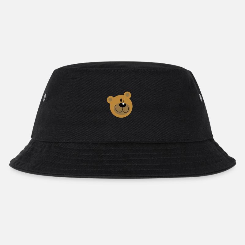 Bär - Kinder Bucket Hat - Schwarz