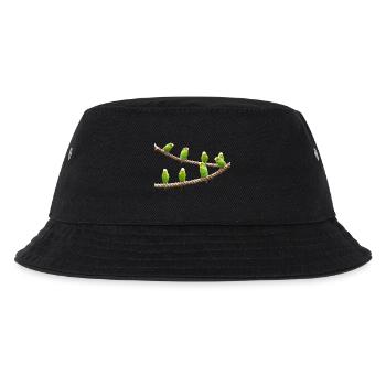 wellensttiche budgie birds voegel - Kinder Bucket Hat - Schwarz - Vorne