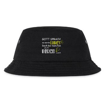 GOTT SPRACH ES WERDE LICHT - Kinder Bucket Hat - Schwarz - Vorne