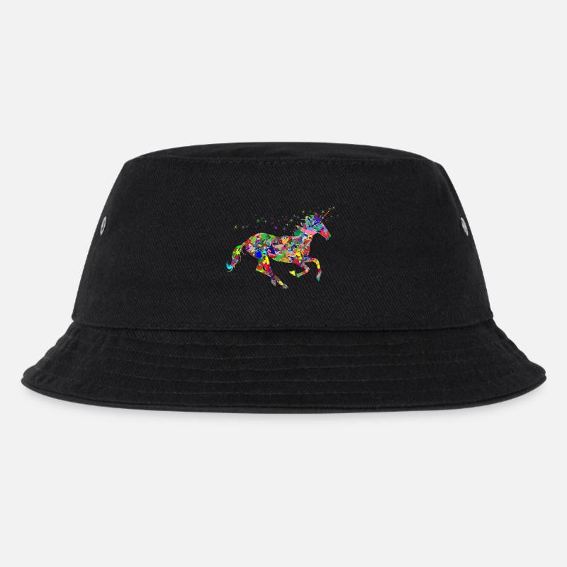 Einhorn - Kinder Bucket Hat - Schwarz