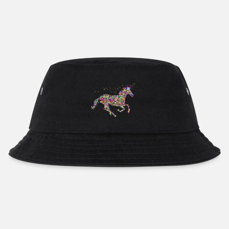 Einhorn - Kinder Bucket Hat - Schwarz
