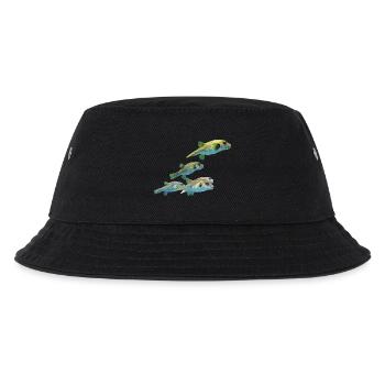 blowfish puffer fish fisherman fish animal animals - Kids’ Bucket Hat - black - Front