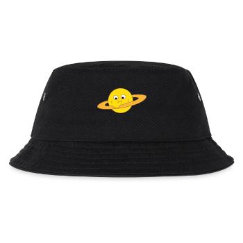 Dicker Saturn - Kinder Bucket Hat - Schwarz - Vorne