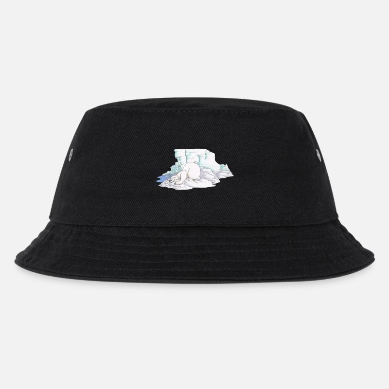 Eisbär - Kinder Bucket Hat - Schwarz