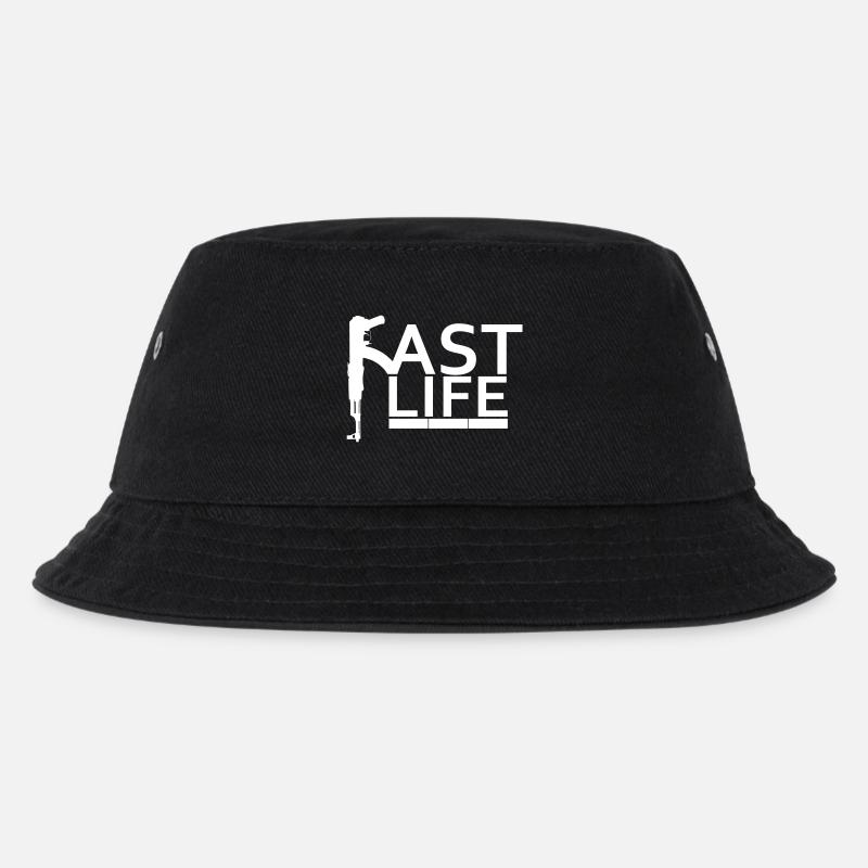 Fast Life - Kinder Bucket Hat - Schwarz
