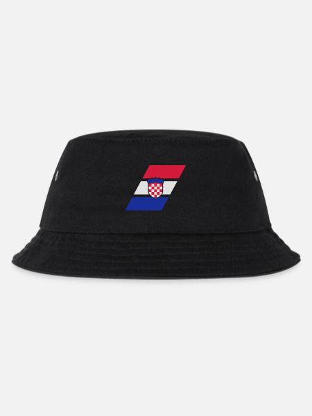 croatia stripe flag - Kinder Bucket Hat - Schwarz
