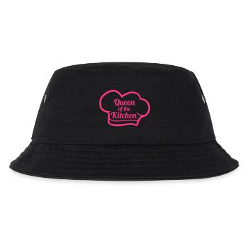 queen of the kitchen koenigin emblem kochmuetze hu - Kinder Bucket Hat - Schwarz - Vorne