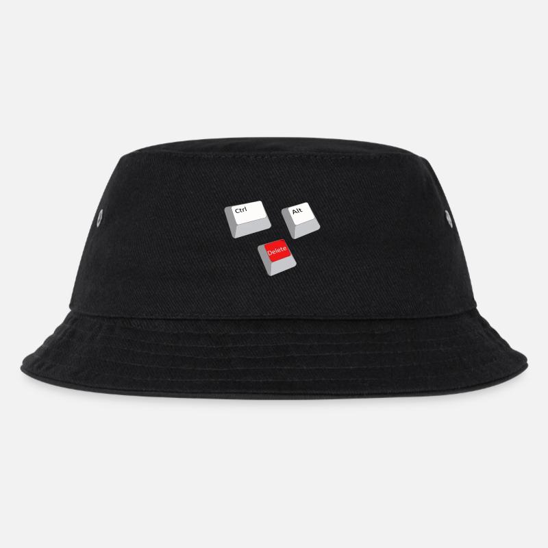 cntrl alt delete - Kids’ Bucket Hat - black