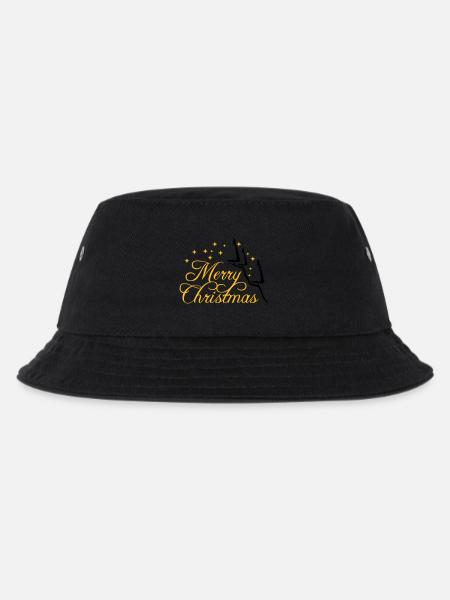 tannen berg tannenbaum sterne nacht merry christma - Kinder Bucket Hat - Schwarz