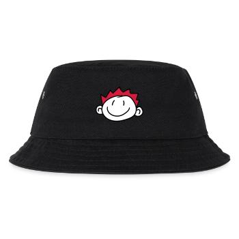 gesicht kopf kind gemalt kritzel comic cartoon jun - Kinder Bucket Hat - Schwarz - Vorne