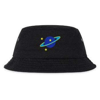 Saturn - Kinder Bucket Hat - Schwarz - Vorne