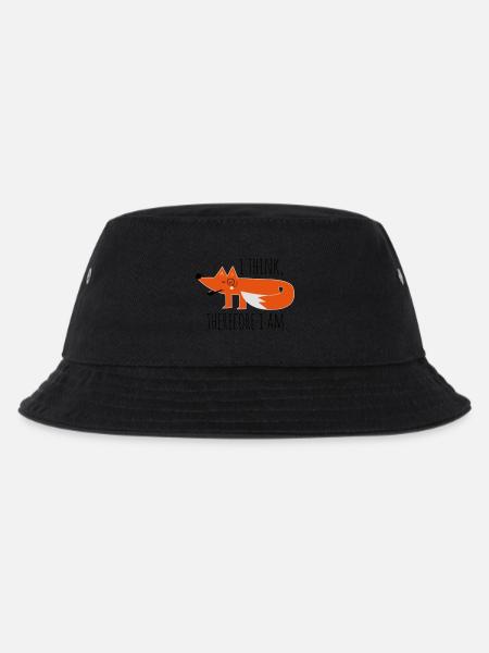 Fuchs Fox Philosophie sprüche geek nerd - Kinder Bucket Hat - Schwarz