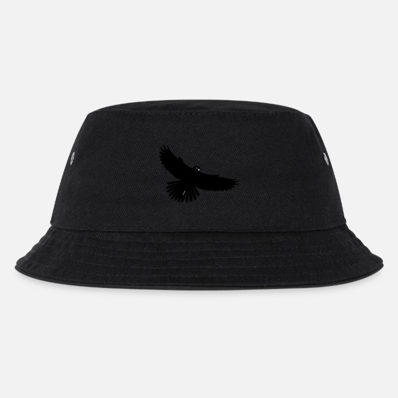 Schwarzer Vogel - Kinder Bucket Hat - Schwarz