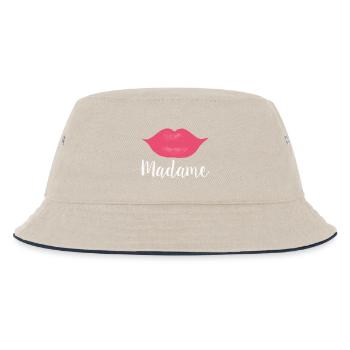 Madame Lips Big white - Kids’ Bucket Hat - ecru/navy - Front