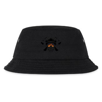Helmet and respiratory protection with crossed axes Fire brigade - Kids’ Bucket Hat - black - Front