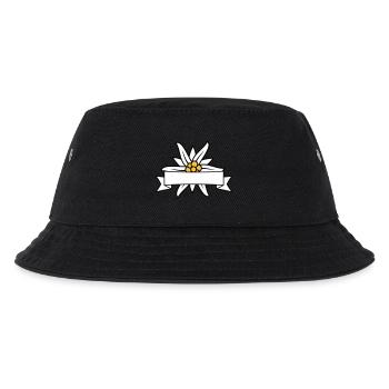 Text Banner Edelweiss - Kinder Bucket Hat - Schwarz - Vorne