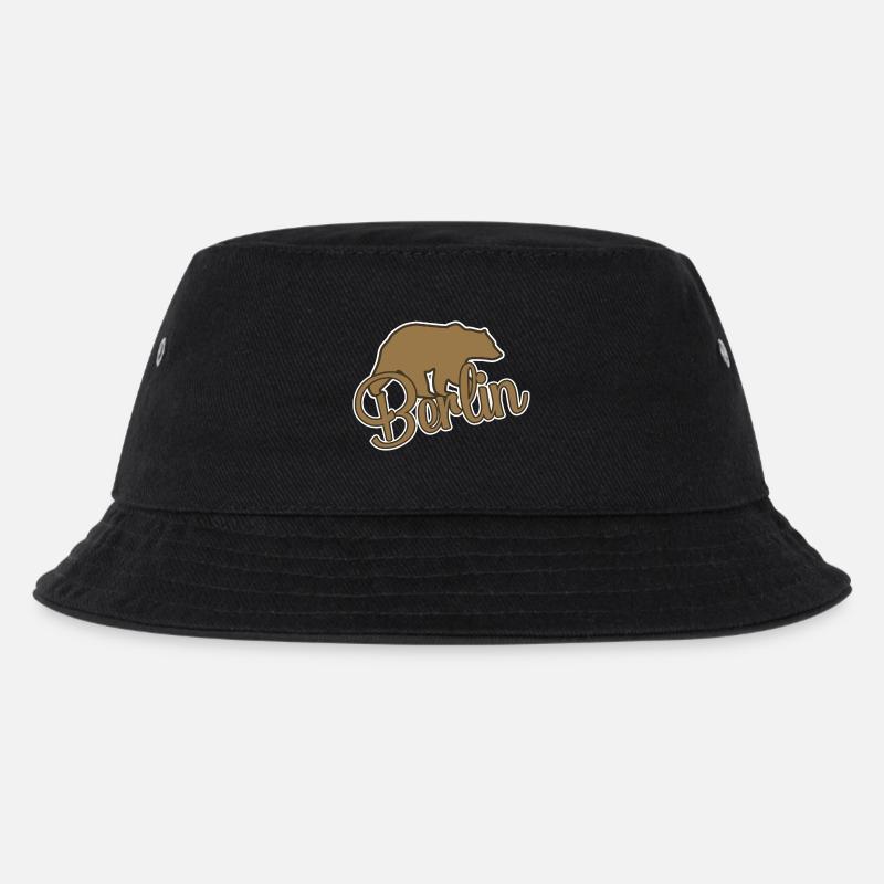 Bär Berlin Bear - Kinder Bucket Hat - Schwarz