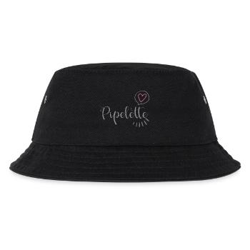 Schickes Herzpipelette - Kinder Bucket Hat - Schwarz - Vorne