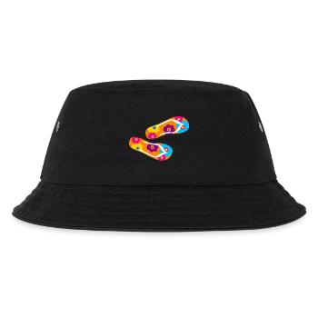 Flip Flops Slatflower Flower Power Flowers Colorful - Kids’ Bucket Hat - black - Front