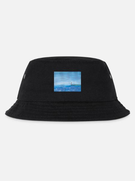 Meer Küste Leuchtturm Malerei - Kinder Bucket Hat - Schwarz
