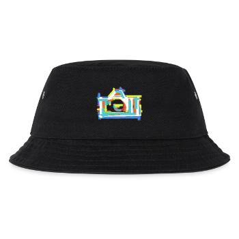 Bunt Vintage Abstrakte Kunst Malerei Kreativ - Kinder Bucket Hat - Schwarz - Vorne
