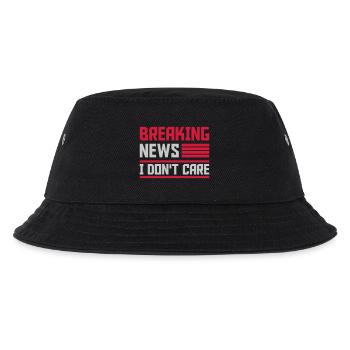 Breaking news don't care - Kinder Bucket Hat - Schwarz - Vorne