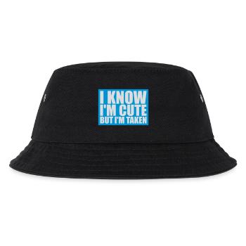 cute but taken quote - Kids’ Bucket Hat - black - Front