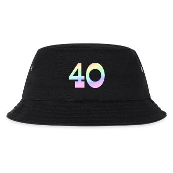 Geburtstagsgeschenk, 40 pastell Verlauf - Kinder Bucket Hat - Schwarz - Vorne
