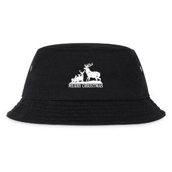 Merry Christmas Reindeers Xmas Ugly Sweater Gift - Kids’ Bucket Hat - black - Front