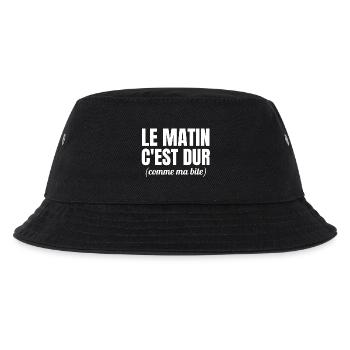 pas du matin, grincheux le matin, rater le réveil - Bob Enfant - noir - Devant