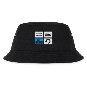 Gaming daily repeat computer - Kids’ Bucket Hat - black - Front