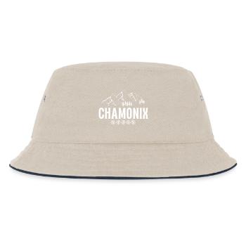Chamonix, station de ski, skier - Bob Enfant - blanc cassé/bleu marine - Devant