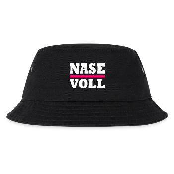 Nase voll - Kinder Bucket Hat - Schwarz - Vorne