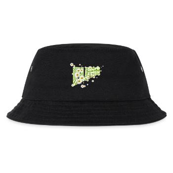 Blumen Gänseblümchen Margeriten Natur Garten - Kinder Bucket Hat - Schwarz - Vorne