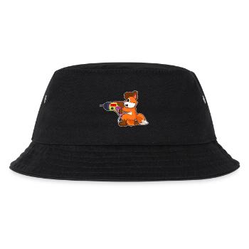 Fuchs Handwerker Bohrmaschine Handwerk - Kinder Bucket Hat - Schwarz - Vorne