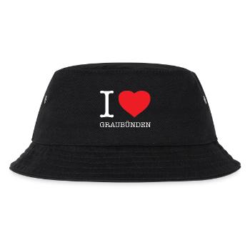 I LOVE GRAUBÜNDEN - Kids’ Bucket Hat - black - Front