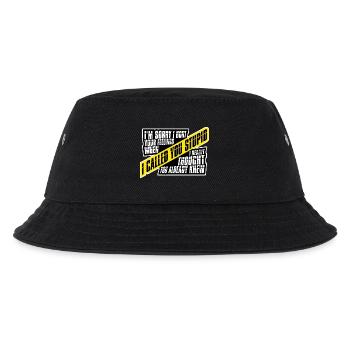 Es tut mir leid, dass ich deine Gefühle verletzt habe, ich habe dich dumm genannt - Kinder Bucket Hat - Schwarz - Vorne