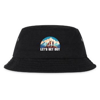 Nichts wie raus mit der Familie in die Natur - Kinder Bucket Hat - Schwarz - Vorne