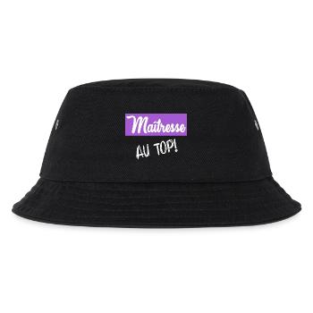 DANKE, HERRIN - Kinder Bucket Hat - Schwarz - Vorne