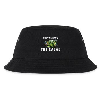 denglisch spruch now we have the salad schnecke - Kinder Bucket Hat - Schwarz - Vorne